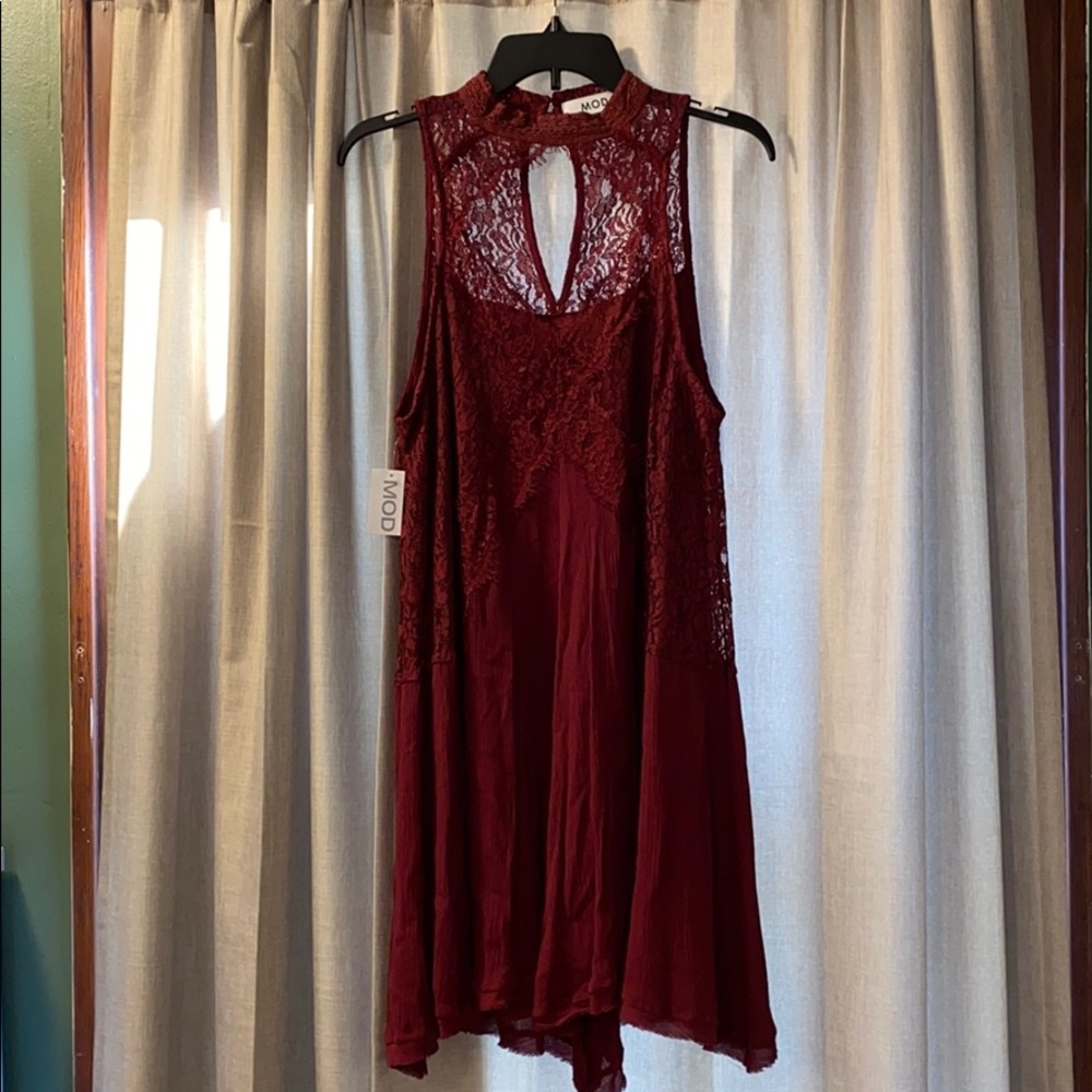 NWT! Burgundy lace dress!